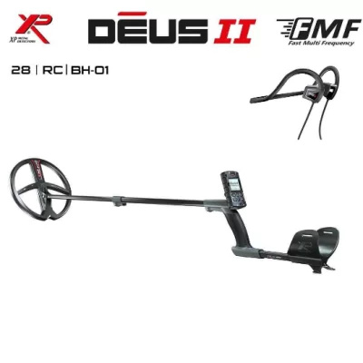 XP Dedektör DEUS 2 - 28cm FMF Başlık, Ana Kontrol Ünitesi (RC), BH-01 Kablolu Su Geçirmez Kulaklık